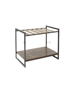 Porte-bagages en métal noir abordable et robuste avec design en X pour les chambres, les maisons et les usages professionnels - Product Image 1