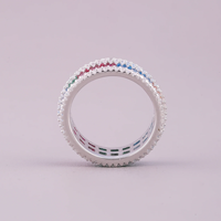Bague de cocktail géométrique en alliage avec incrustation de moissanite taille princesse, certifiée IGI, style hip-hop et glamour, bijoux pour le shopping et les soirées