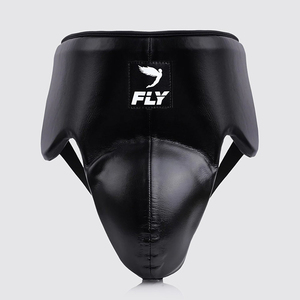 New Arrival Custom Made Black Leather <b>MMA</b> Sanda Fly Boxing <b>Groin</b> <b>Guard</b> For Training Durable Boxing Protective Training Gear - Product Image 4