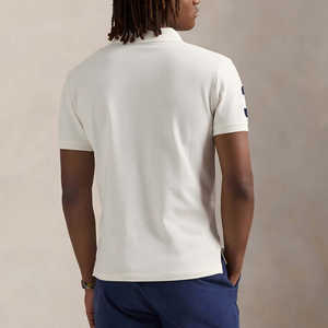 Polo Homme Vert & Blanc avec Patch Signature sur la Manche 2026 Coupe Athlétique Classique Manches Courtes Collection Vêtements de Sport HD - Product Image 5