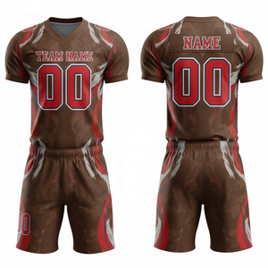 Customizable American Football Uniform Jersey and Shorts Set with Front Logo Position - Product Image 3