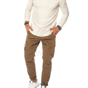 Pantalones Cargo para Hombre a la Moda, Pantalones Cargo Ajustados, Cómodos, Transpirables, Lavados, Pantalones Cargo Casuales para Hombre - Product Image 4