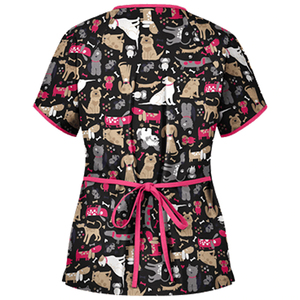 Conjunto de Uniformes Médicos Antiarrugas de Tela Suave Unisex de Manga Corta Estilo Jogger con Detección de Agujas - ¡En Stock! - Product Image 4