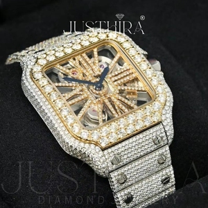 Most Selling Custom Logo Moissanite Diamond <b>Watch</b> for Business Gift Luxury Wristwatch with Finishing Available For Sale - Product Image 3