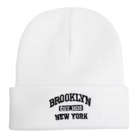 Bonnet côtelé personnalisé avec logo, motif camouflage, en coton durable, avec revers, accessoires d'hiver, motif à pois