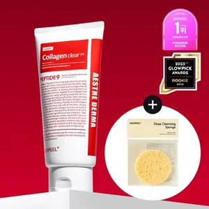 MEDI-PEEL High Quality Red Lacto Collagen Clear 2.0 Special Set 300mL Face Wash with Deep Cleansing Sponge - Product Image 1