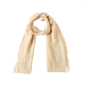 Sciarpa in maglia beige marca Z 90x180cm in velluto anellato effetto stropicciato monocromatico - Product Image 2