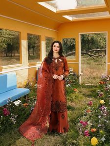 Ensemble élégant de salwar kameez brodé avec dupatta et pantalon pour femmes et filles, vêtements pakistanais, costume salwar - Product Image 3