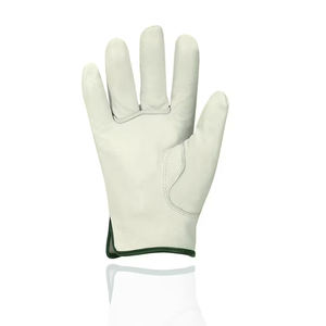 Guantes de Trabajo de Cuero Antiestáticos y Anticorte para Hombre y Mujer, Color Blanco, Puño Elástico, Guantes de Seguridad para Trabajo Manual - Product Image 2