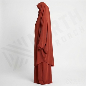 2025 OEM Kimono Abaya pour femmes musulmanes, en tissu polyester épais, doux et très extensible, col en V, manches longues, pour fêtes, Ramadan, mariages - Product Image 3