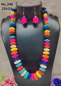 <b>Boho</b> Fusion Alloy Geometric Beaded Statement <b>Necklace</b> Trendy Exaggerated Unisex Jewelry for Gift - Product Image 4