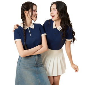 Polo duradero 70% mezcla de algodón Anti-contracción peso pesado moda negocios Casual estampado personalizado - Product Image 1