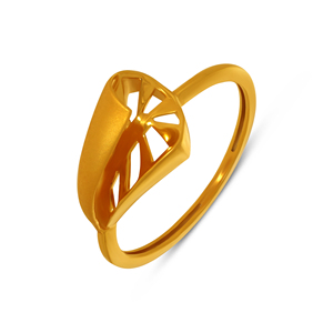 Radiant Petal Sweep Gold <b>Ring</b> Classic Elegant Leaf Pattern Gold Plated <b>Finger</b> <b>Ring</b> for Women Minimalist Statement Jewelry - Product Image 1