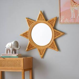 Miroir mural en rotin écologique pour enfants, artisanal, design suspendu pour chambre d'enfant - Product Image 3