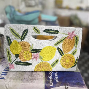 Embroidery Crafts, Cross-stitching & <b>Needlework</b> Mirror Work Woman Designer Clutch Bags Evening Hand Bag for Ladies - Product Image 1