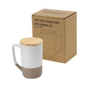 Two-Toned <b>Ceramic</b> <b>Mugs</b> with Clay Bottom and Bamboo <b>Lid</b> Premium <b>Ceramics</b> Product - Product Image 6