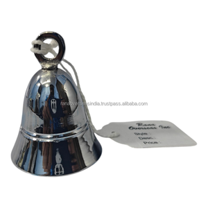 Cloche suspendue élégante en laiton finition argentée, moderne et écologique, pour la décoration murale ou de porte, idéale pour le yoga, la méditation ou comme cadeau. - Product Image 5