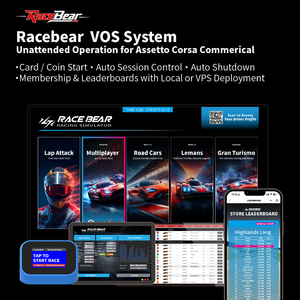 Cockpit de simulateur de course Racebear A4C Motion pour usage commercial |   Clé en main |   Plug and play - Product Image 5