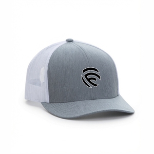 Custom 6-Panel Trucker Hat – Premium Heather Grey and White Mesh <b>Snapback</b> <b>Cap</b> Wholesale OEM - Product Image 2