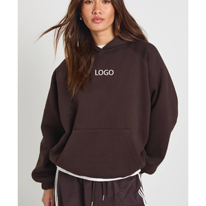 Sweat-shirt à capuche unisexe coupe classique en polyester et coton, imprimé, avec poches, pour le sport et le jogging, coupe oversize, vente en gros - Product Image 1