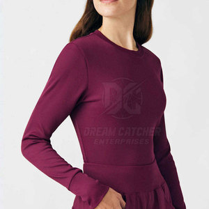 Women's Long Sleeve Scrub Shirt Spandex/Polyester Durable Comfortable Fit Needle Detection for Hospital Use Layering Workwear - Product Image 3