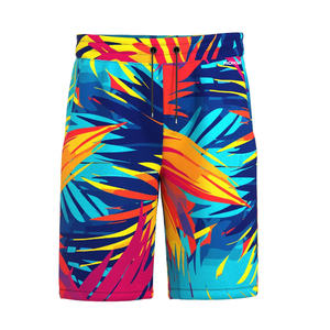 Venta al por mayor de pantalones cortos de playa de verano de los hombres de High Street con bolsillos estampados casuales de poliéster suministro a granel para ropa de playa - Product Image 1