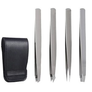 Pinzas para Cejas DANTRIC IMPLANTS de Acero Inoxidable con Punta Inclinada, Punta Suave y Duradera de 10 mm, Juego de Herramientas de Precisión para el Cuidado Personal, Estuche de Cuero - Product Image 2