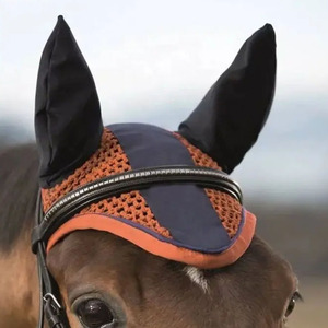 Luxury Handmade Horse <b>Fly</b> Veil Custom Design Ear Bonnet Premium Breathable Equestrian Riding Gear OEM ODM Manufacturer - Product Image 5