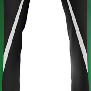 Pantalon de survêtement pour homme noir, vert et blanc à rayures latérales, taille élastique, décontracté, respirant, en polyester tricoté, idéal pour l'automne - Product Image 6