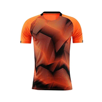 Camiseta de Fútbol Personalizada con Logotipo del Equipo, Manga Corta, Talla Grande, Transpirable, 100% Poliéster, para Entrenamiento y Partidos