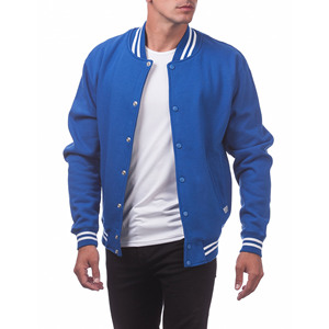 แจ็คเก็ตวาร์ซิตี้ผู้ชายแบบขายส่ง สวมใส่สบาย สีพื้น ปรับแต่งสีได้ ไซส์ใหญ่ คุณภาพสูง แจ็คเก็ตเบสบอลวาร์ซิตี้สำหรับผู้ชาย - Product Image 3