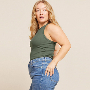 Débardeur Femme de Qualité Supérieure en Coton Écologique Respirant, Uni, Col Rond, Sans Manches, Style Basique Décontracté pour l'Été - Product Image 1