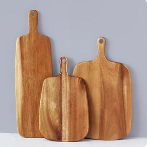 Planche à découper en bois d'acacia avec poignée, planche à découper en bois massif pour la cuisine, qualité alimentaire, respectueuse de l'environnement, fournisseur OEM - Product Image 6