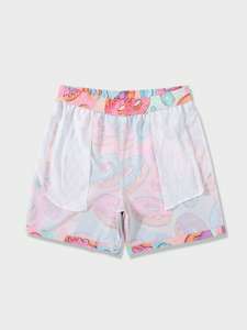 Shorts de Playa para Hombre con Estampado de Donuts, Secado Rápido, Diseño de Dibujos Animados, Cintura Media, Cordón Ajustable y Bolsillos - Product Image 6