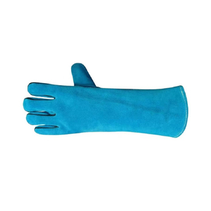 High Quality Cheap Goat Grain & Cowhide Split Leather TIG Welding <b>Gloves</b> Protect Welder Work Full Palm Waterproof Heat - Product Image 3