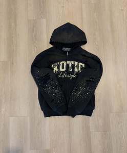 Men's 100% Cotton Fleece Printed Sun Fade Rhinestones Hoodie Breathable Quick Dry Boxy Fit For Upcoming Winter Season 2027 - Product Image 5