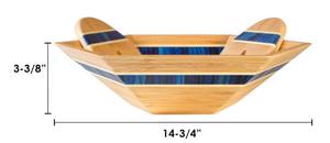 Bols à salade en bambou de haute qualité avec poignées intégrées – Collection en gros de bols multicolores écologiques pour desserts et céréales - Product Image 6