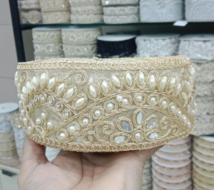 Apliques de Encaje Bordado con Cuentas Pesadas de Diseño para Vestidos de Noche de Lujo y Vestidos de Novia al por Mayor - Product Image 3