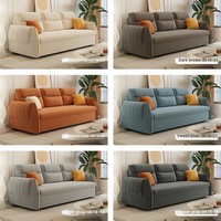 K98 # Sofá Cama Plegable de Terciopelo Tecnológico 0618, Reposabrazos de Doble Capa, Gran Almacenamiento, Modular, 3 Plazas, Sala de Estar, Acero Inoxidable
