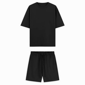Blank Plain Custom Oversize <b>Drop</b> Shoulder Summer Formal Plus Size Men's Wear Custom Design Twinset Terry - Product Image 1
