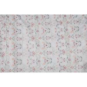 Tela de Satén Semiseda Bordada con Diseño Floral Blanco Multicolor de 58 Pulgadas de Ancho - Product Image 3