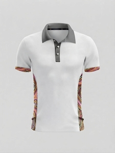 เสื้อโปโลผู้ชายลายชนเผ่า สไตล์สตรีทแวร์ลำลอง ระบายอากาศได้ดี ลายพิมพ์แบบทึบ ขายดี บริการ OEM จากผู้ผลิตชั้นนำ - Product Image 6