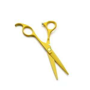 Ciseaux à effiler les cheveux Morje Surgical MS-TS-0002 jaunes, 28 dents, lame en acier inoxydable tranchante, pour droitiers, manche long en acier inoxydable - Product Image 5
