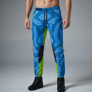 Pantalon d'entraînement pour moto, pantalon de motocross pour hommes avec poches zippées, coupe ajustée pour la conduite tout-terrain et les sports - Product Image 3