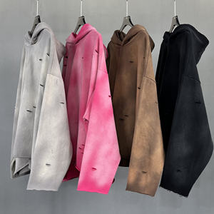 Sudadera con Capucha Personalizada 3D Puff de Felpa Francesa 100% Algodón con Estampado y Lavado Ácido, Corte Cuadrado y Recortado - Product Image 1