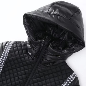 Women's Hooded Ski <b>Jumpsuit</b> With Houndstooth Pattern And Quilted Design Waterproof Zipper Closure Ski Wear Women Skiting Suits - Product Image 4