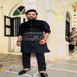 New <b>Men's</b> Adult Party Wear <b>Silk</b> Kurta <b>Pyjama</b> with Velvet Coti Sequence Zari Embroidery Work Set - Product Image 1