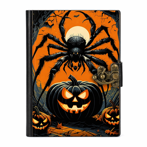 Carnet de notes en cuir araignée à couverture rigide, journal Grimoire, carnet de croquis vintage à bords festonnés, 100 feuilles, imprimé UV, promotionnel - Product Image 2