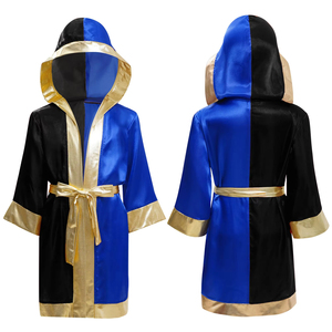 Personalized Boxing <b>Robes</b> With Fighter Name Logo Custom <b>Satin</b> Boxing Gowns Professional Sports Apparel Boxing Gown - Product Image 4