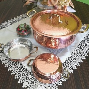 Casserole de cuisson multifonction en cuivre avec couvercle, marmite robuste pour servir les aliments, utilisation en cuisine, restaurant, hôtel - Product Image 5